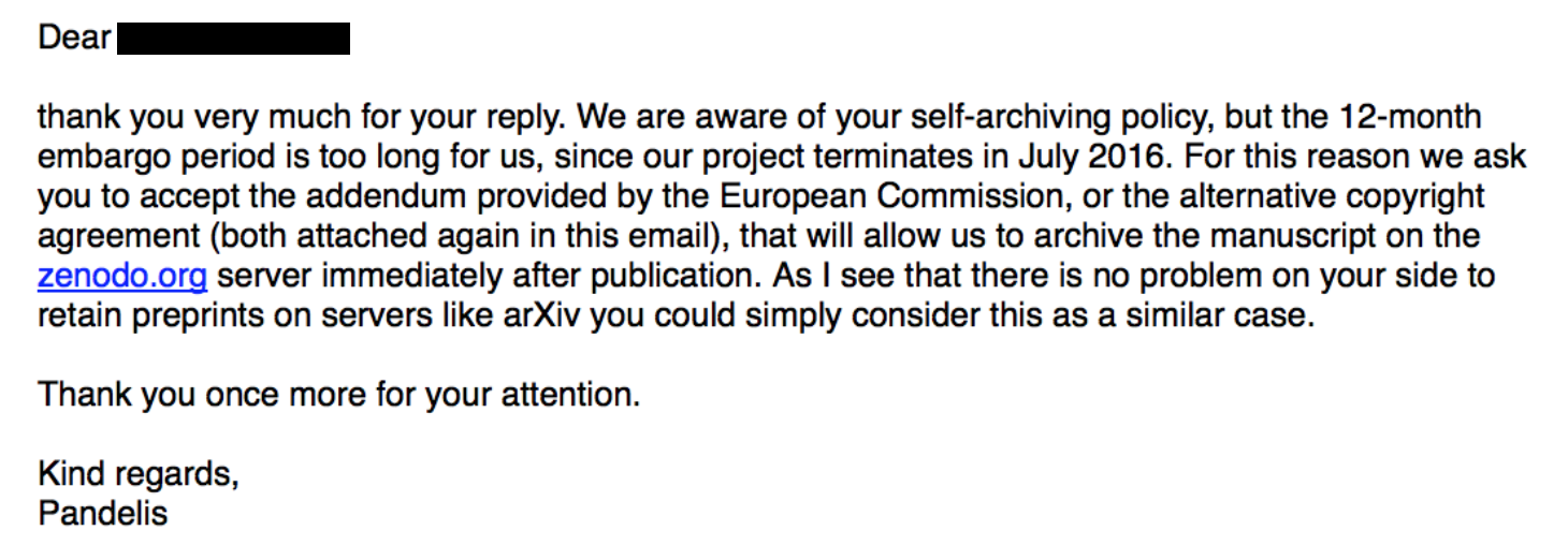 Second email to publisher